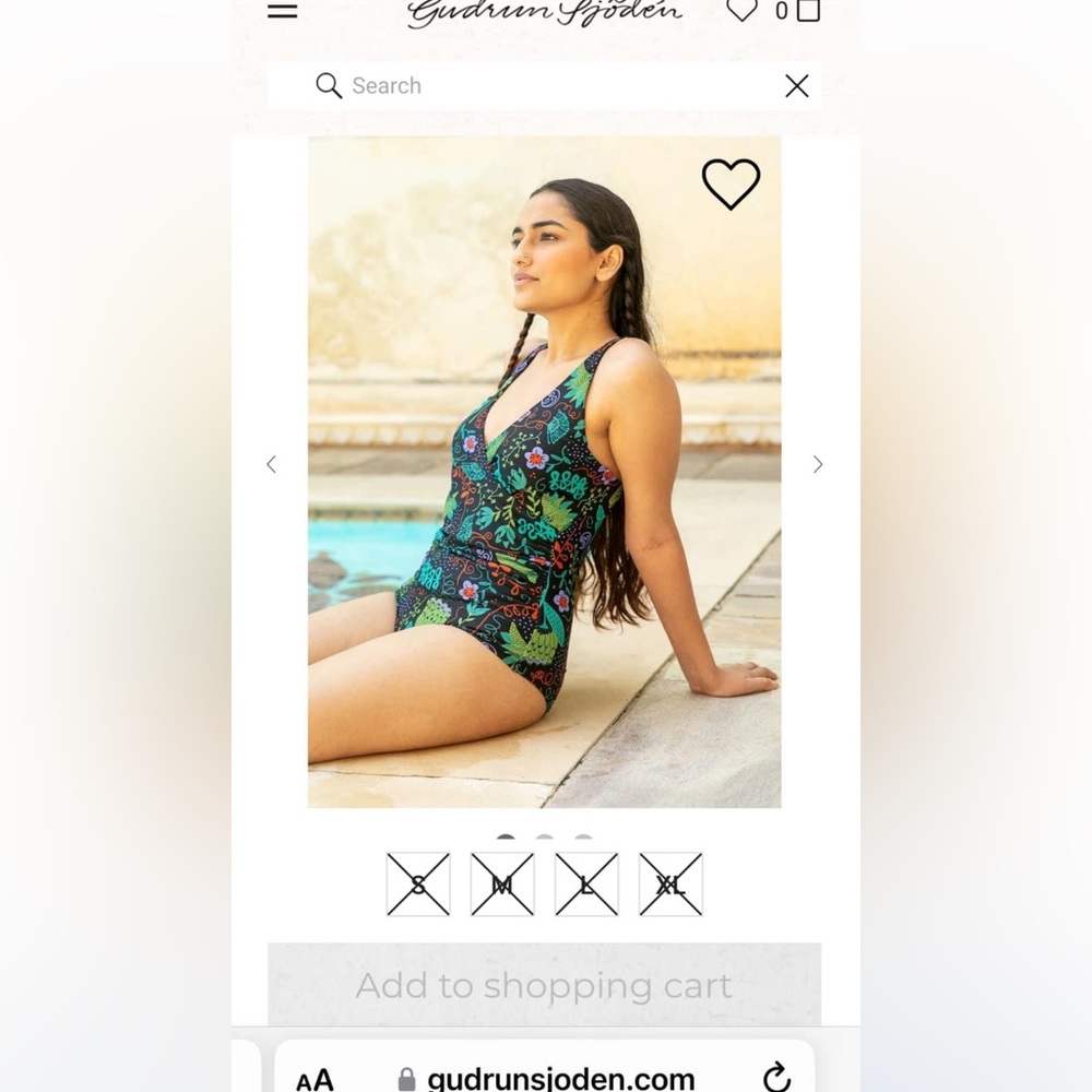 Gudrun Sjoden swimsuit. Never worn size small NWOT.